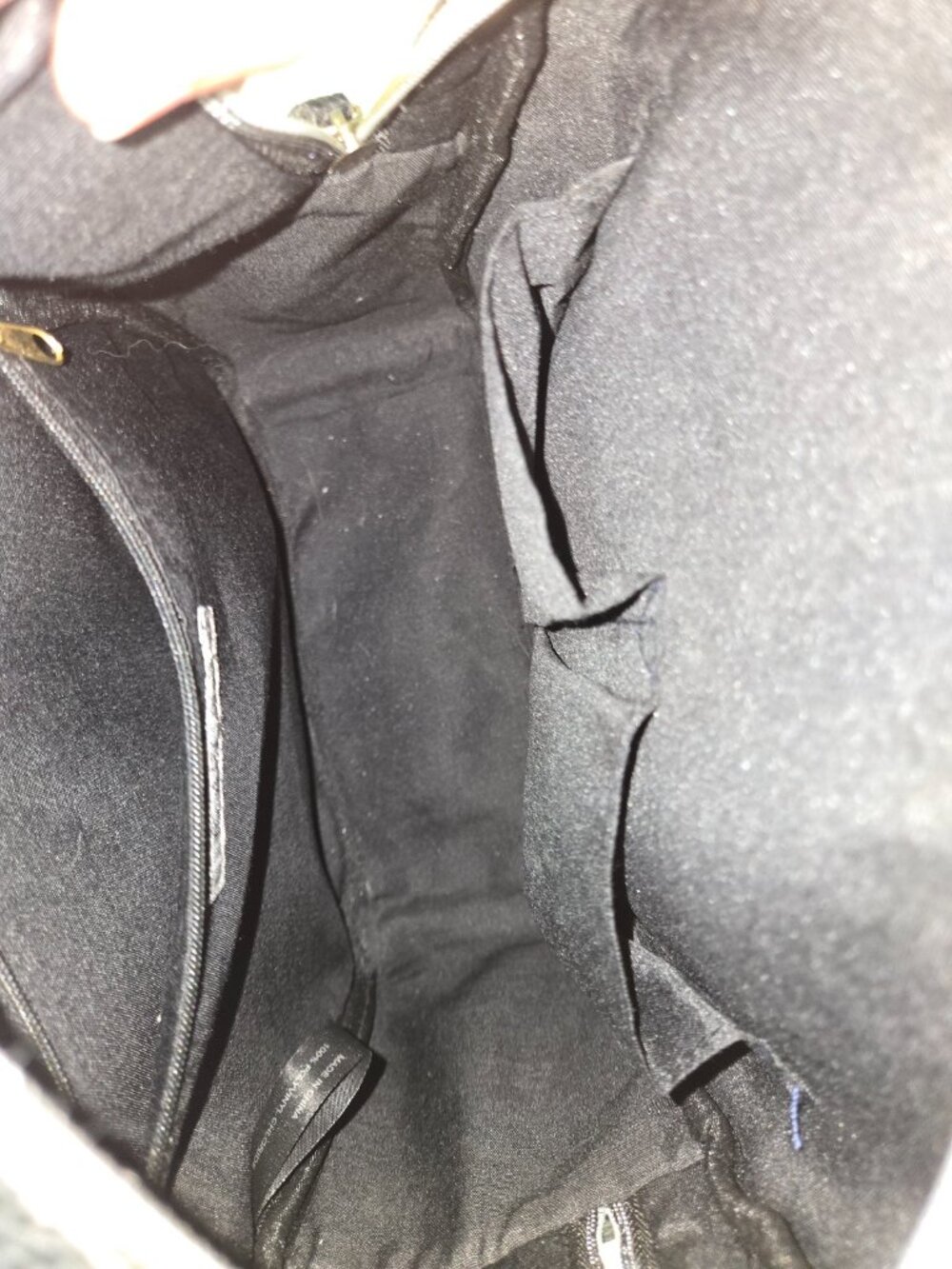Kenneth Cole Reaction Black Mini Backpack Studded Gold Hardware - Picture 6 of 9
